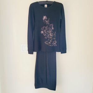Vintage Texas Couture Lg Sweater AND Rafaella Size 8 Boot Cut Pin Stripe Pants.